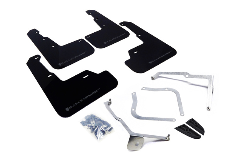 Rally Armor 15-21 Subaru WRX/STI Black UR Mud Flap w/Grey Logo - MF32-UR-BLK/GRY