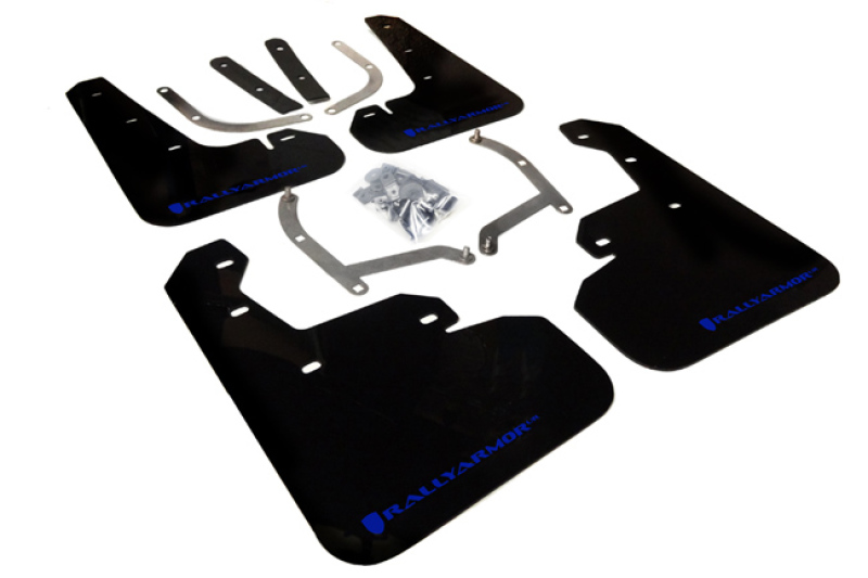 Rally Armor 17-22 Subaru Impreza Black UR Mud Flap w/ Blue Logo - MF45-UR-BLK/BL