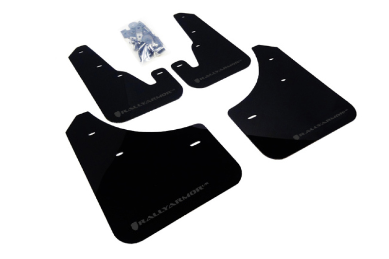 Rally Armor 04-09 Mazda3/Speed3 Black UR Mud Flap w/ Grey Logo - MF9-UR-BLK/GRY