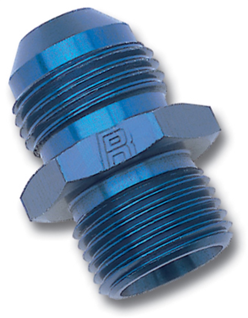 Russell Performance -8 AN Flare to 18mm x 1.5 Metric Thread Adapter (Blue) - 670560