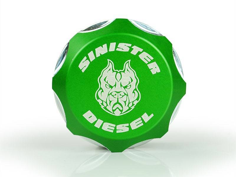 Sinister Diesel 13-17 Dodge/Ram 6.7 Cummins Billet Fuel Plug - Green - SD-FP-6.7C-GRN