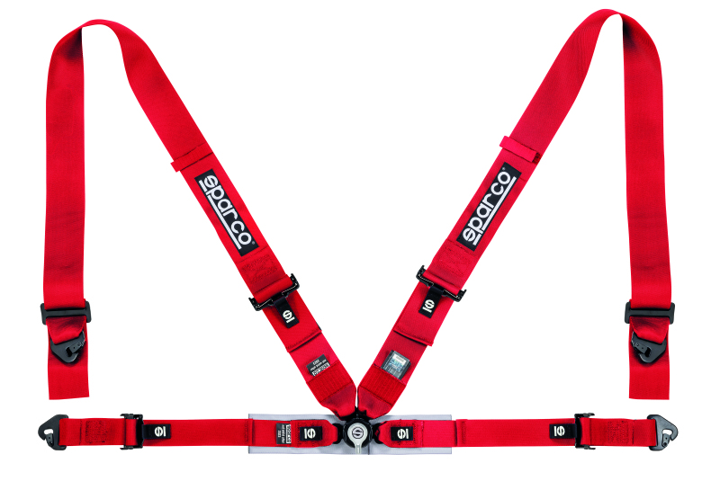 Sparco Belt 4Pt 3in/2in Competition Harness - Red - 04716M1RS