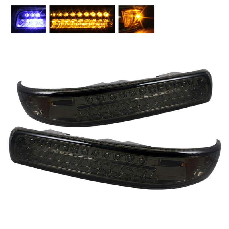 Xtune Chevy Silverado 99-02 LED Amber Bumper Lights Smoke CBL-CS99-LED-SM - 5014580
