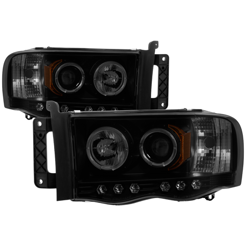 Spyder Dodge Ram 1500 02-05 03-05 Projector Headlights LED Halo LED Blk Smke PRO-YD-DR02-HL-BSM - 5078384