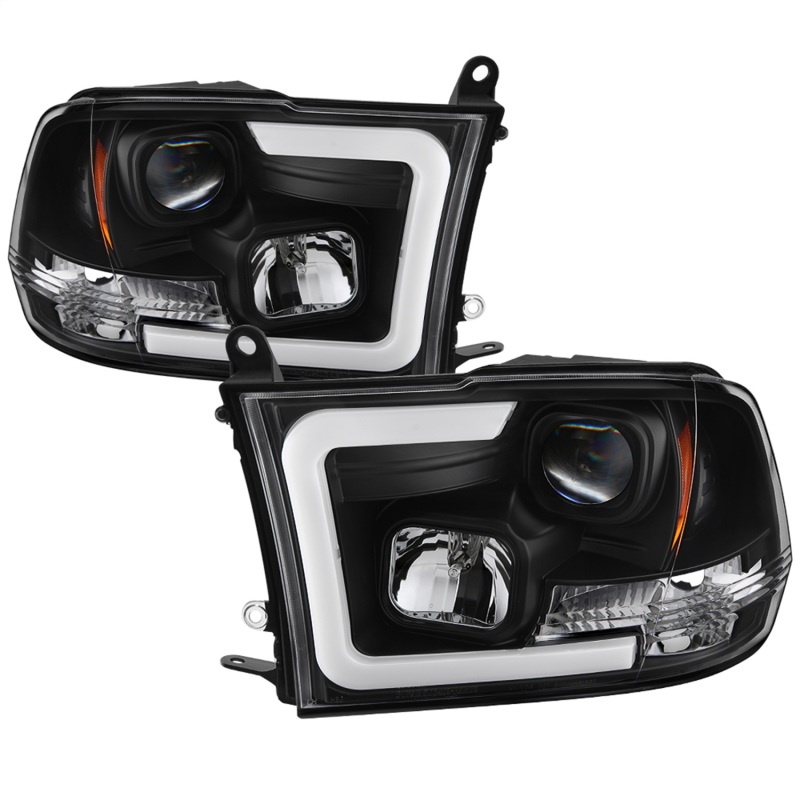 Spyder 09-16 Dodge Ram 1500 Version 2 Headlights Light Bar DRL Black PRO-YD-DR09V2-LBDRL-BK - 5084811