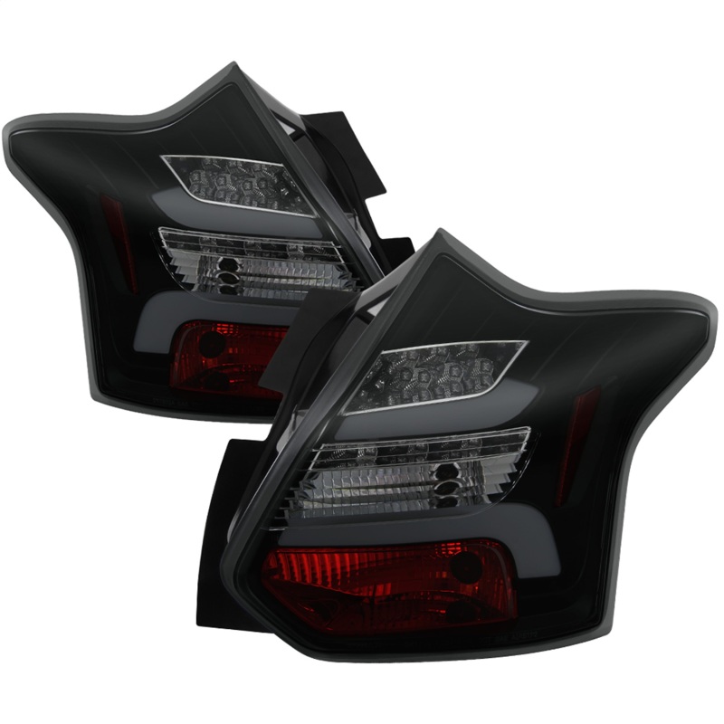 Spyder 12-14 Ford Focus 5DR LED Tail Lights - Black Smoke (ALT-YD-FF12-LED-BSM) - 5085146
