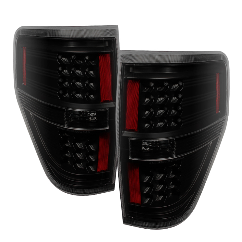 Xtune Ford F150 09-14 LED Tail Lights Black Smoke ALT-JH-FF15009-LED-BSM - 9025655