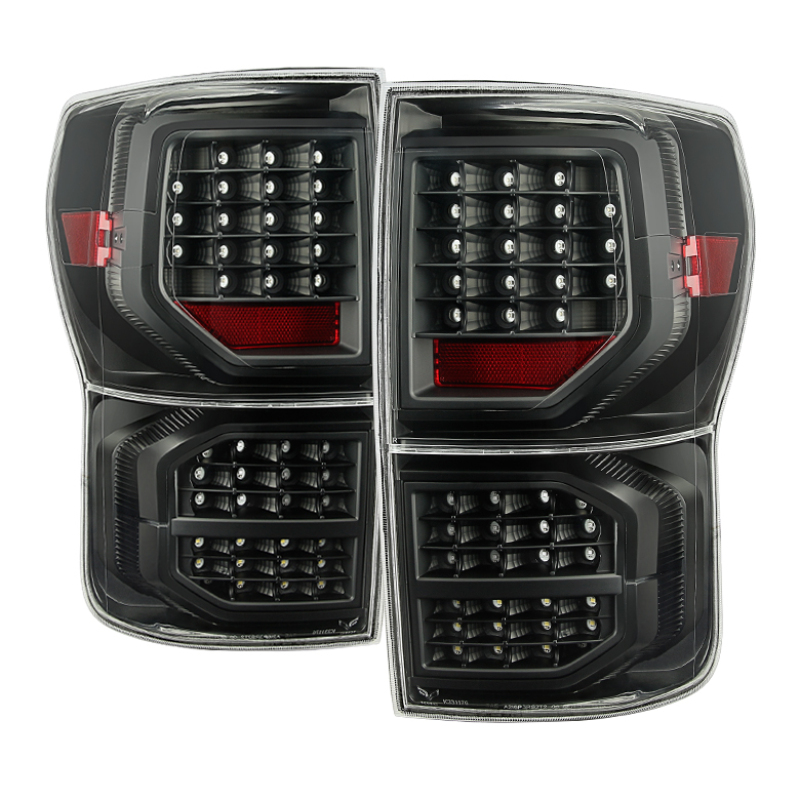 Xtune Toyota Tundra 07-13 LED Tail Lights Black ALT-JH-TTU07-LED-G2-BK - 9034466