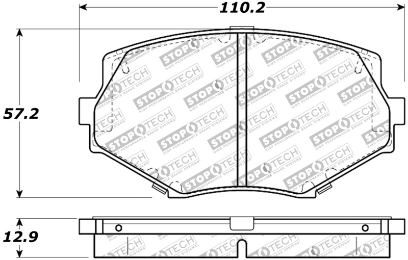 StopTech Street Touring 94-97/99-05 Miata w/Normal Suspension Front Brake Pads D635 - 308.06350