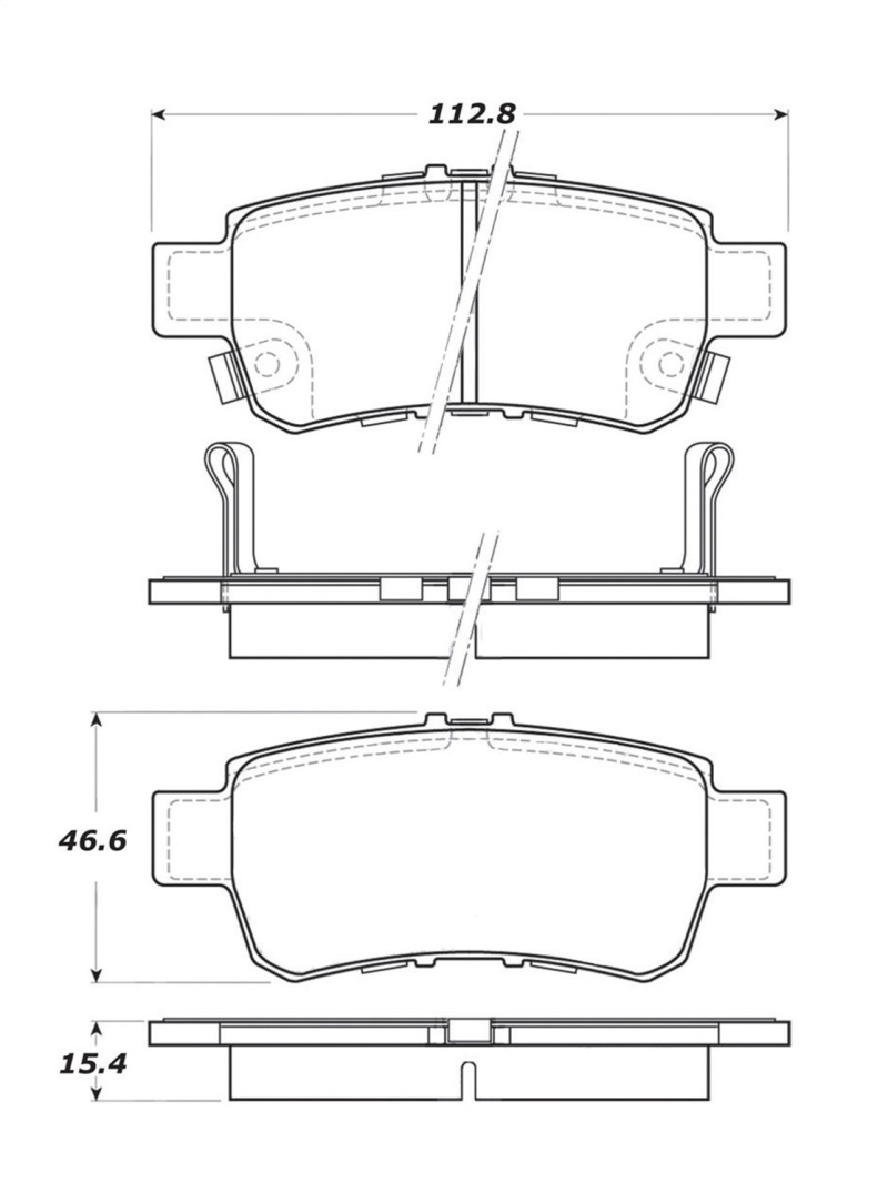 StopTech Street Touring 06-13 Honda Odyssey Rear Brake Pads - 308.10880