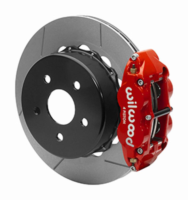 Wilwood 2020+ Jeep Gladiator (JT) Narrow Superlite 4R Rear Slotted Brake Kit 14.00in Red w/ Lines - 140-16179-R