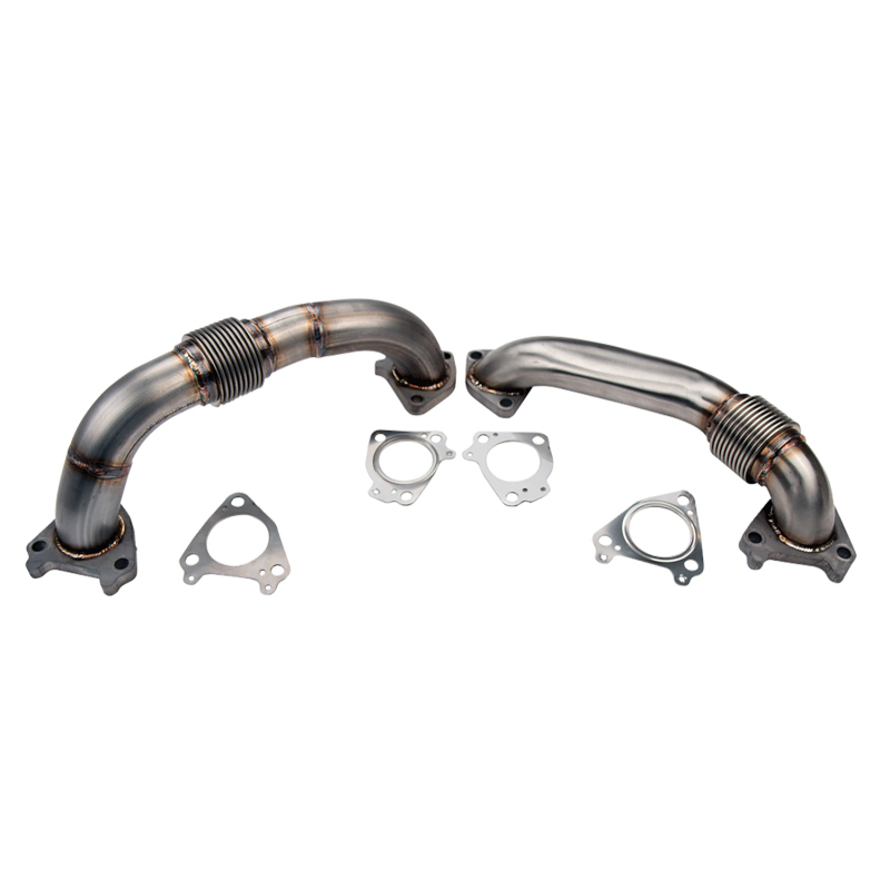 Wehrli 01-04 Chevrolet 6.6L Duramax LB7 2in Stainless Up Pipe Kit w/Gaskets - Single Turbo - WCF100590