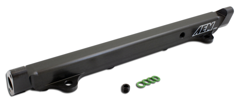 AEM 03-06 Evo 8 & 9 Black Fuel Rail - 25-131BK