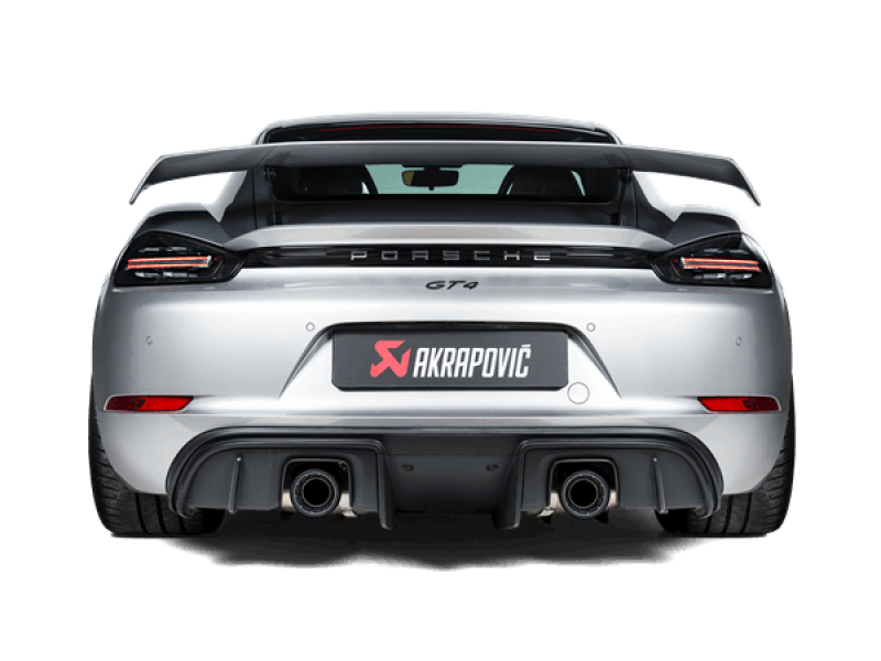 Akrapovic 2020+ Porsche Cayman GT4 (718) Slip-On Race Line (Titanium) (Req Tips / Option 2) - S-PO/TI/18/1