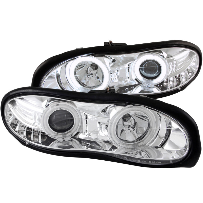 ANZO 1998-2002 Chevrolet Camaro Projector Headlights w/ Halo Chrome - 121159