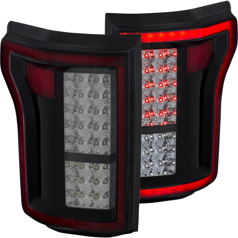 ANZO 2015-2016 Ford F-150 LED Taillights Red/Smoke - 311263