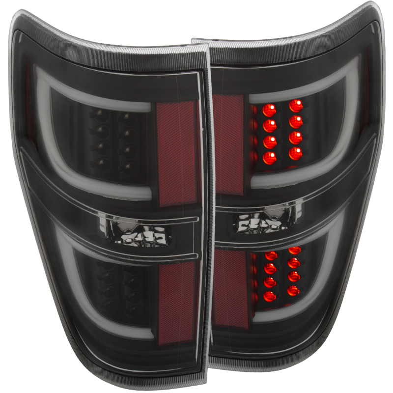 ANZO 2009-2013 Ford F-150 LED Taillights Black - 311257