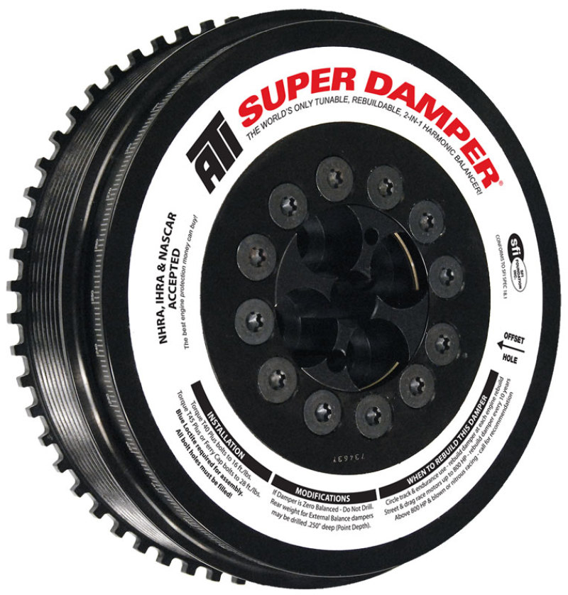 ATI Damper - 7.98in - Steel - 8 Grv - Cummins - 07.5-15 6.7L w/Reluctor Wheel - 3 Ring Hvy - Diesel - ATI917375