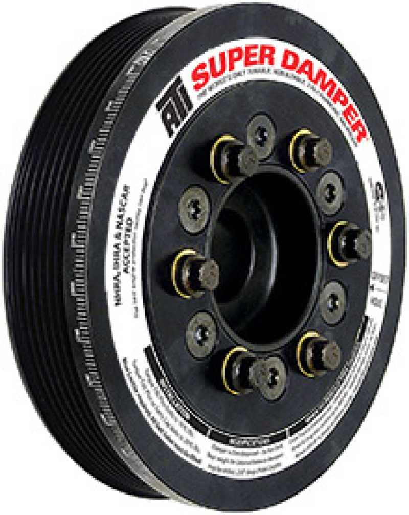 ATI Damper - 7.795in - Alum - 8 & 6 Grv - Ford Coyote 5.0 - 15 Percent OD - w/A/C Pulley - ATI918053