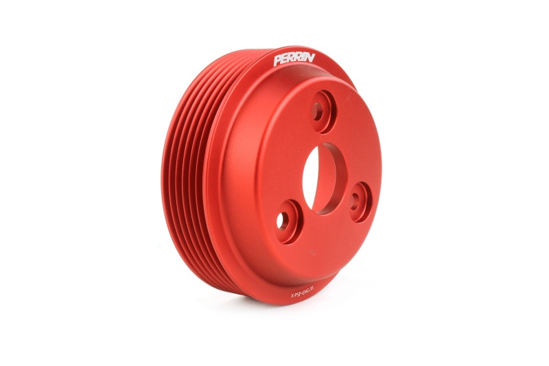 Perrin 15-22 Subaru WRX / 14-18 FXT / 18-21 Crosstrek Lightweight Water Pump Pulley - Red - PSP-ENG-112RD