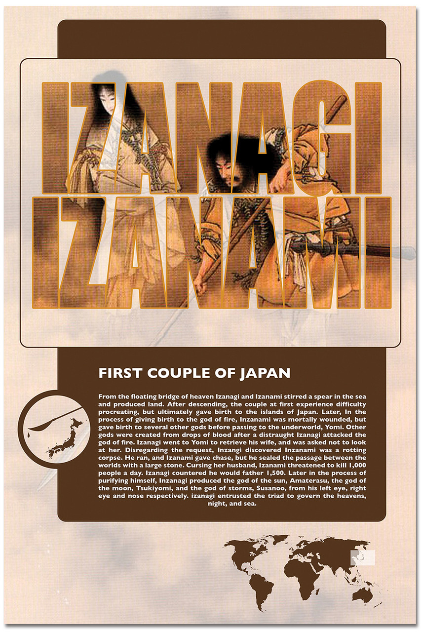 Izanagi and Izanami - World Mythology Classroom Poster. - Echo-Lit