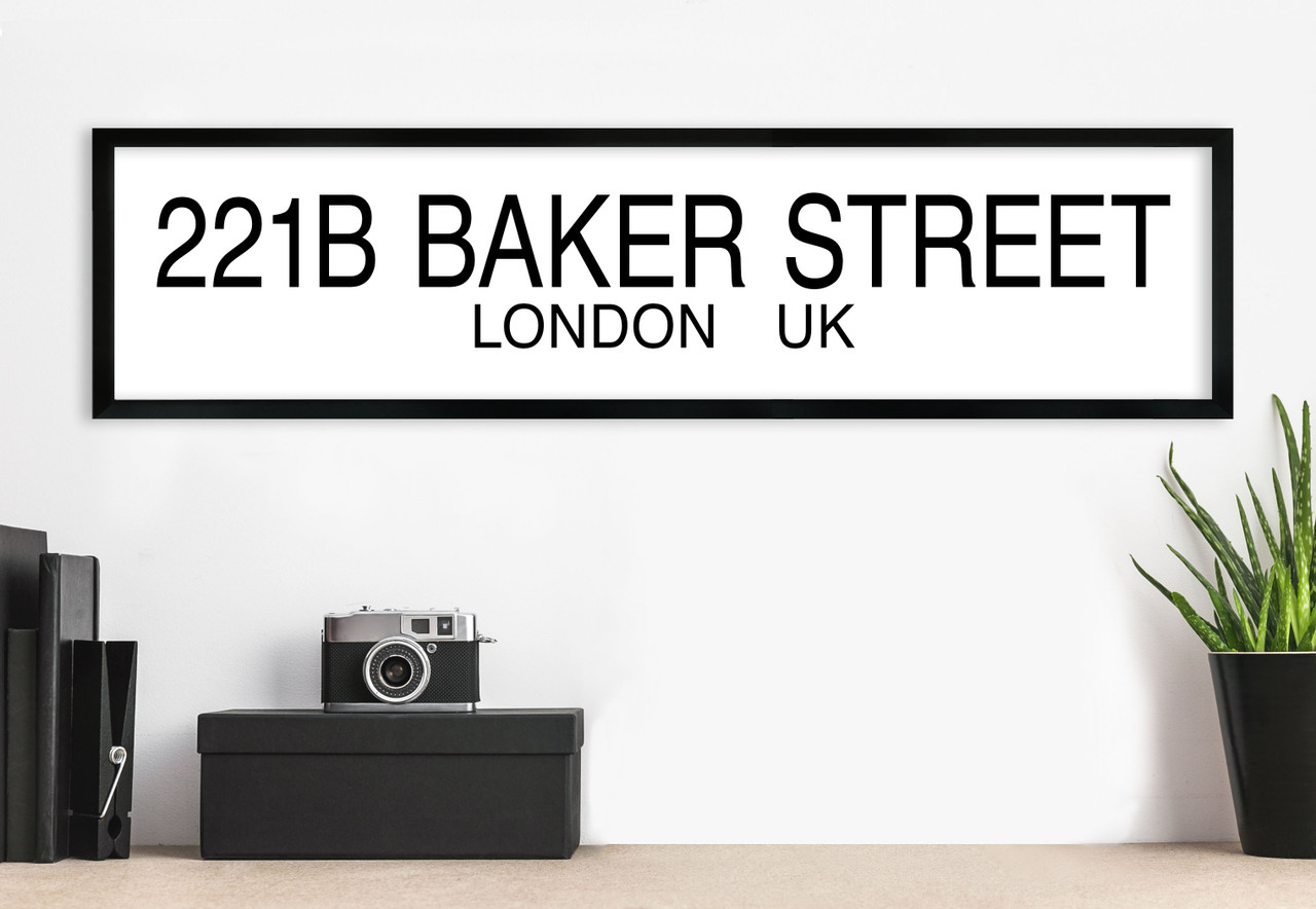 Sherlock Holmes 221B Baker Street Flat Number Custom Doormat by