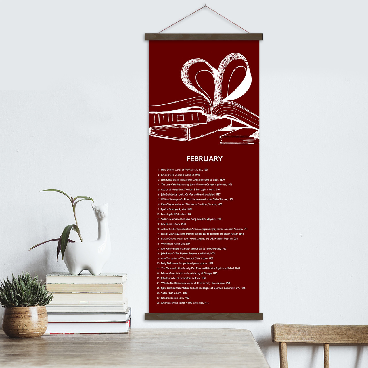 Literary Event Calendar. Twelve Month Set. - Echo-Lit