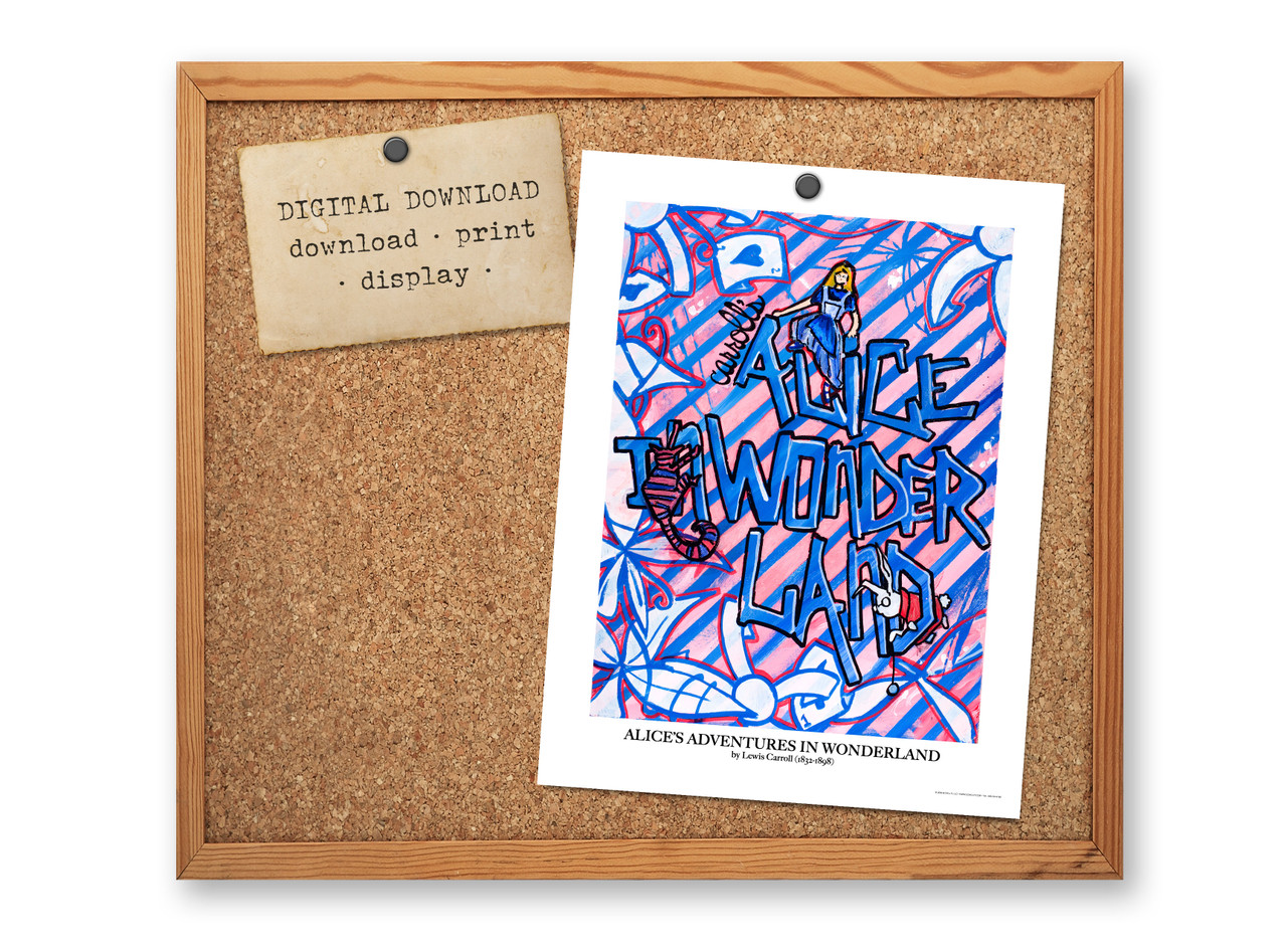 Alice in Wonderland Graffiti-Style Classics - Literary Art Poster