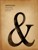 Ampersand, Writing, Punctuation and Grammar Art Print. 