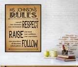 Classroom Rules Personalized Art Print. Teacher Gift for Elementary, Middle, or High School. Fine Art Paper, Laminated, or Framed. Classroom Rules Personalized Art Print. Teacher Gift for Elementary, Middle, or High School. Fine Art Paper, Laminated, or Framed.