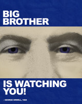 Big Brother - Nineteen Eighty-Four, 1984 George Orwell Literary Print. 