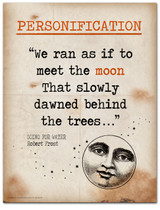 Going for Water Personification Quote, Literary Term Poster featuring Robert Frost. 