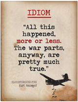 Idiom - Vintage Style Literary Term Poster featuring Kurt Vonnegut Quote. 