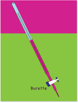 Burette Science STEM Poster. Vibrant Scientific Instruments Art Print. 