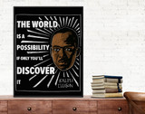 The World is a Possibility Ralph Ellison Quote Art Print. 