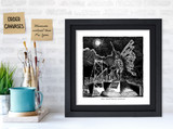 West Virginia Wild & Wondrous Attractions Mothman Statue. WV Tourism Fine Art Print