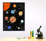 Illustrated Scientific Solar System STEM Poster