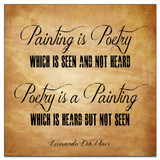 Leonardo DaVinci Poetry Quote Poster DIGITAL DOWNLOAD