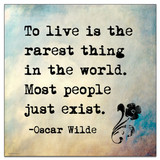 To Live is the Rarest Thing in the World - Oscar Wilde Literary Quote Poster DIGITAL DOWNLOAD