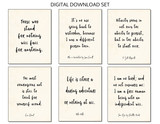 Literary Inspiration Quote Set of Six Poster DIGITAL DOWNLOAD Bundle