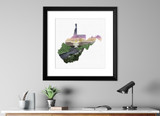 Watercolor West Virginia Capitol Art Print