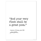 Walt Whitman, Leaves of Grass Author Signature Literary Quote Print. DIGITAL DOWNLOAD