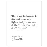 Bram Stoker Dracula, Light of all Lights Author Signature Literary Quote Print. DIGITAL DOWNLOAD