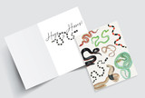 Hugs and Hisses Valentine Card - Single or 8 Pack