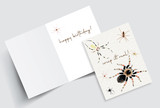 Creep it Real Spider Happy Birthday Card - Single or 8 Pack