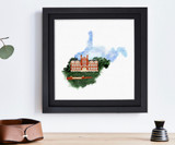 Old Main Marshall University Watercolor West Virginia Art Print