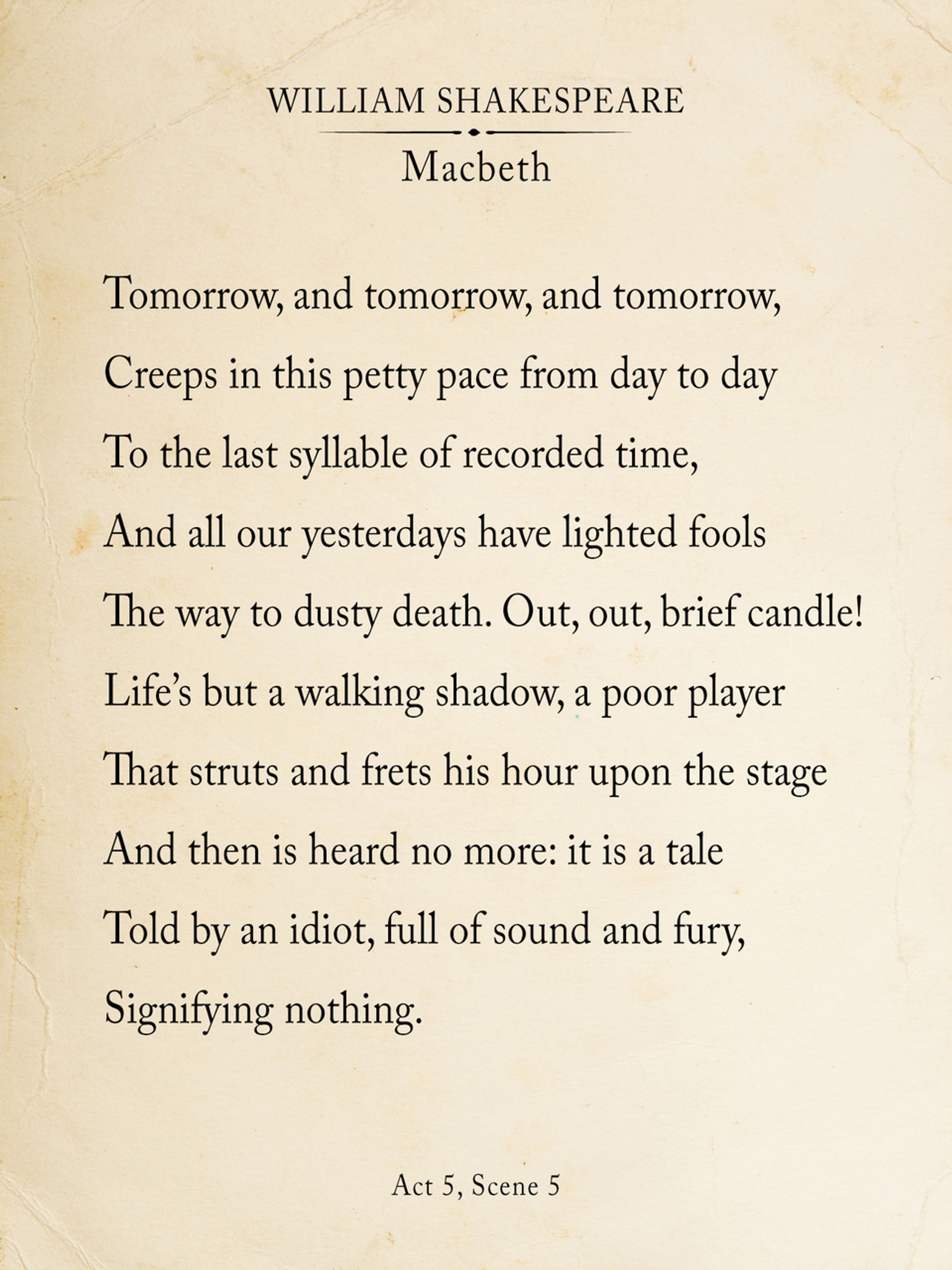 macbeth out out brief