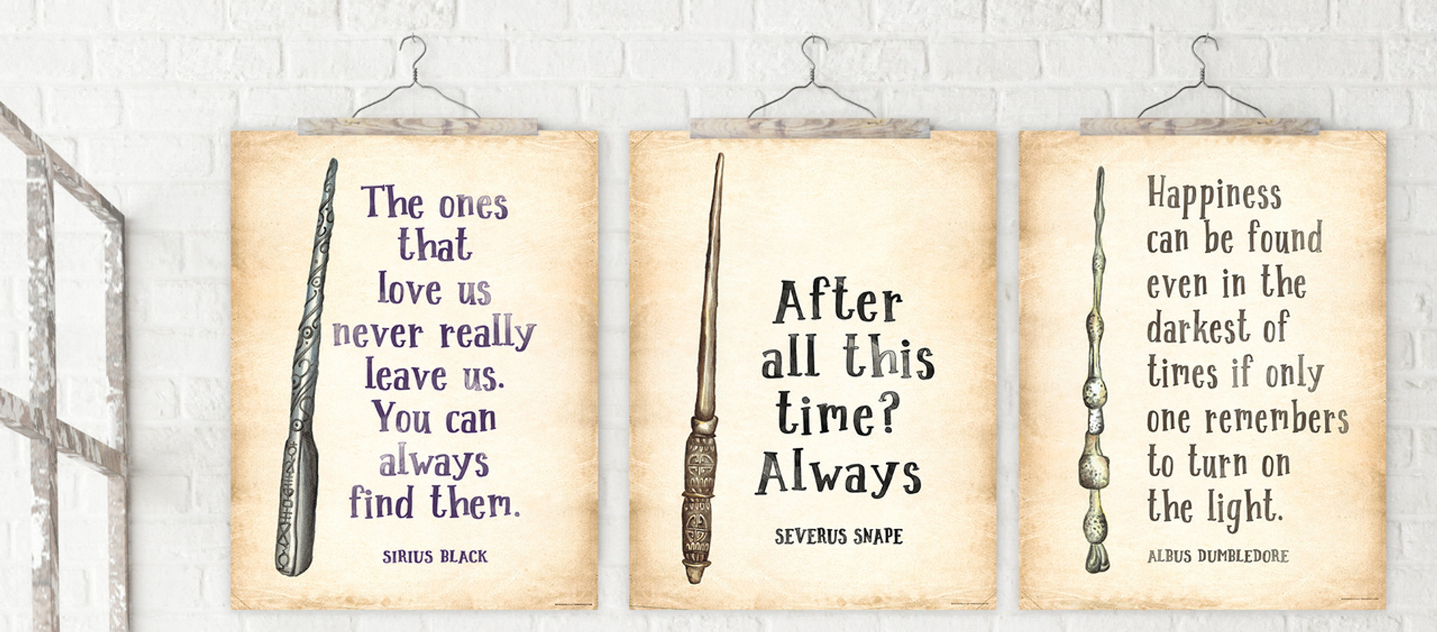 Harry Potter Quote Poster Set of 3 - Snape, Sirius 