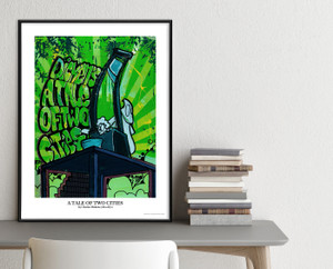 Tale of Two Cities Literary Art Print. Charles Dickens. Tale of Two Cities Literary Art Print. Charles Dickens.