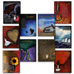 Poetry Forms and Genres Literary Poster Set Poetry Forms and Genres Literary Poster Set
